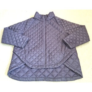 Womens Jacket-ATHLETA-'Dark Sky Violet' 'Whisper Featherless' puffer quilted-XL